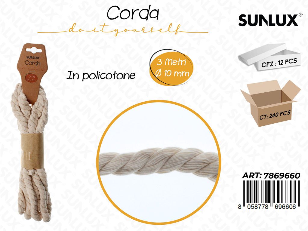 Sunlux Corda in Policotone D.10MM*3MT