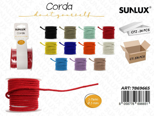 Sunlux Corda Col. Ass. D.3MM*3MT