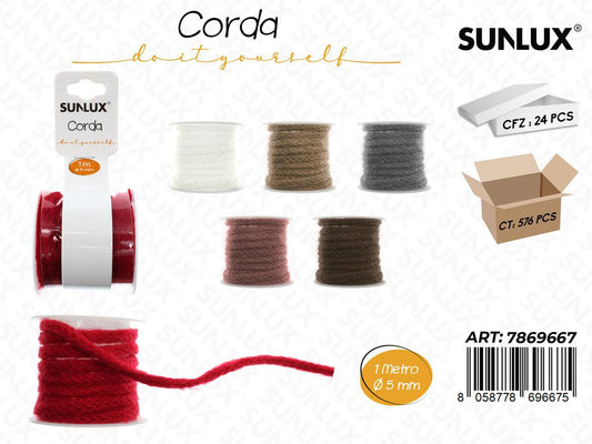 Sunlux Corda Col. Ass. D.5MM*1MT