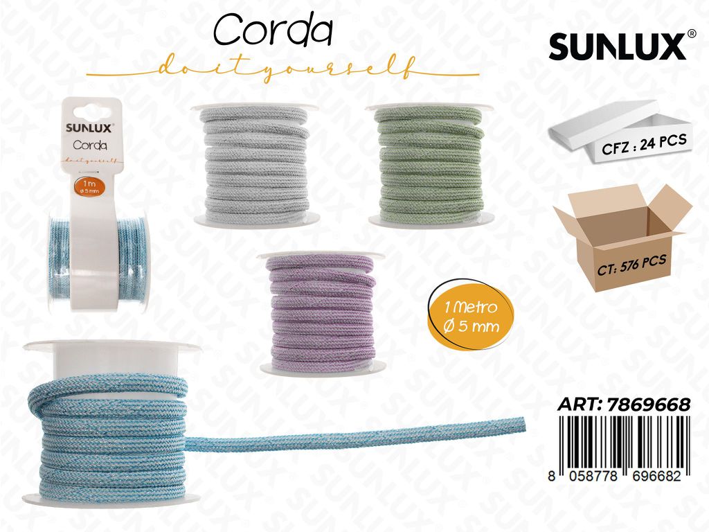 Sunlux Corda Col. Ass. D.5MM*1MT