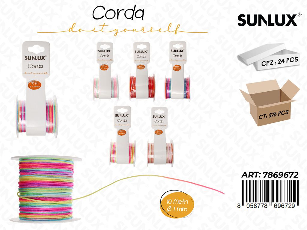 Sunlux Corda Multicol. D.1MM*10MT