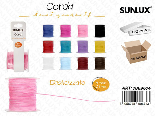 Sunlux Corda Elast. Col. Ass. D.1MM*8MT