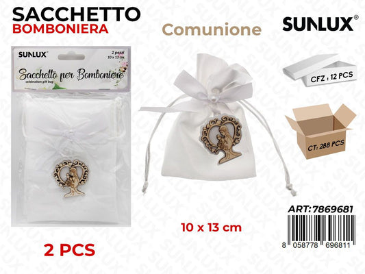 Sunlux Sacchetto Bomb. Comunione 2PCS 10*13CM