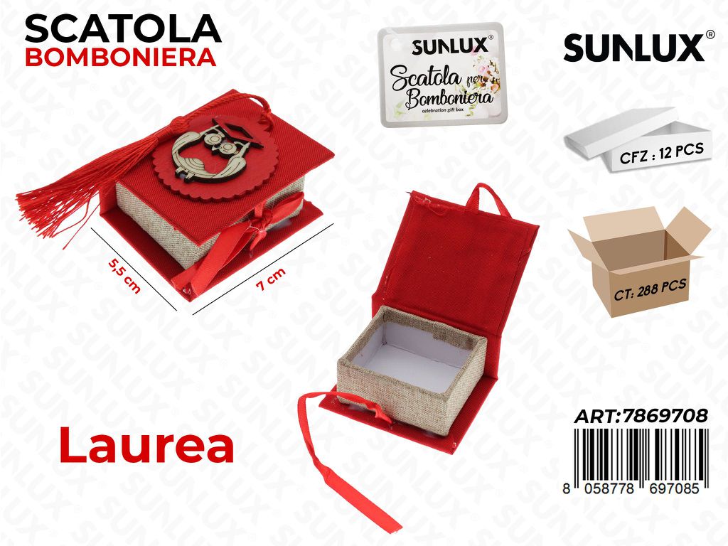 Sunlux Scatola Bomb. Laurea 5.5*7CM/ Pz da 12