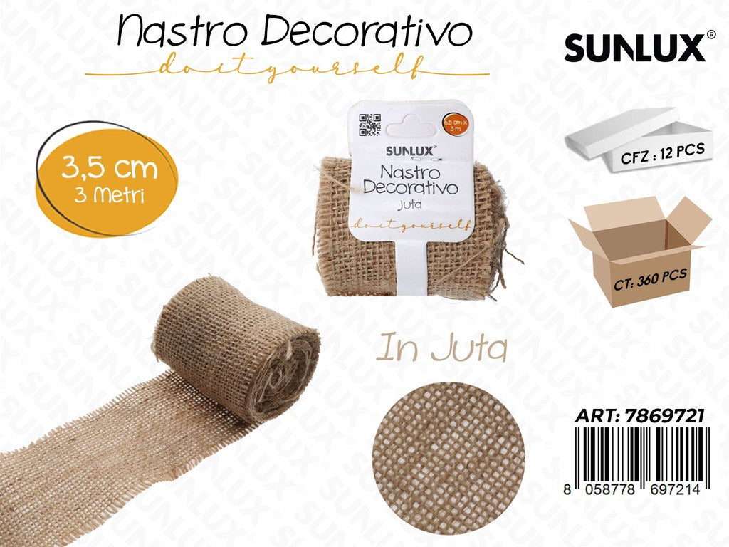 Sunlux Nastro Dec. Juta 6.5CM*2.7MT