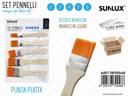 Set di Pennelli Ass. Mis. 6*5*4*3*2 5PCS