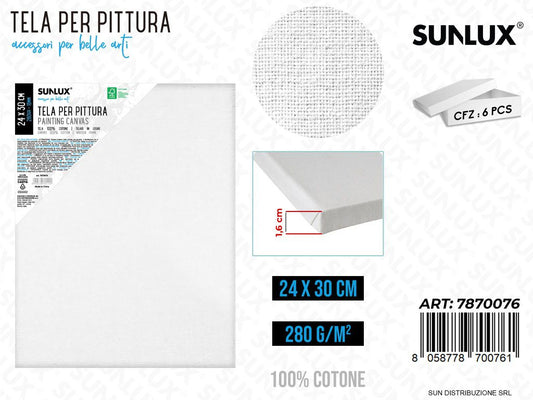 Tela per Pittura 24*30CM 16MM 280GR