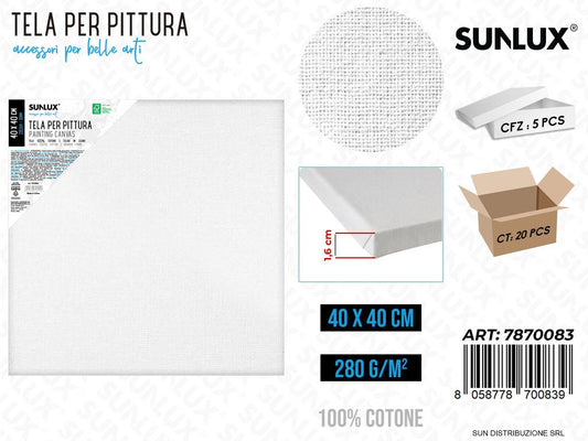 Tela per Pittura 40*40CM 16MM 280GR