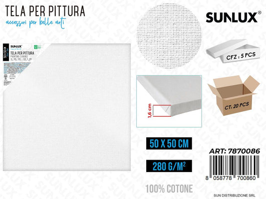 Tela per Pittura 50*50CM 16MM 280GR