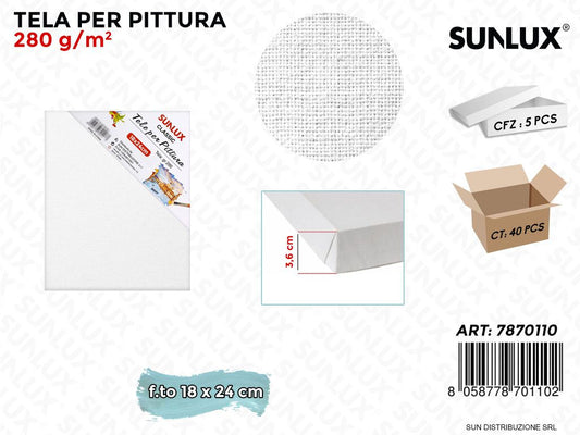 Tela per Pittura F.to 18*24*3.6CM 280GR