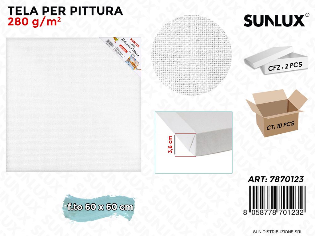 Tela per Pittura F.to 60*60*3.6CM 280GR