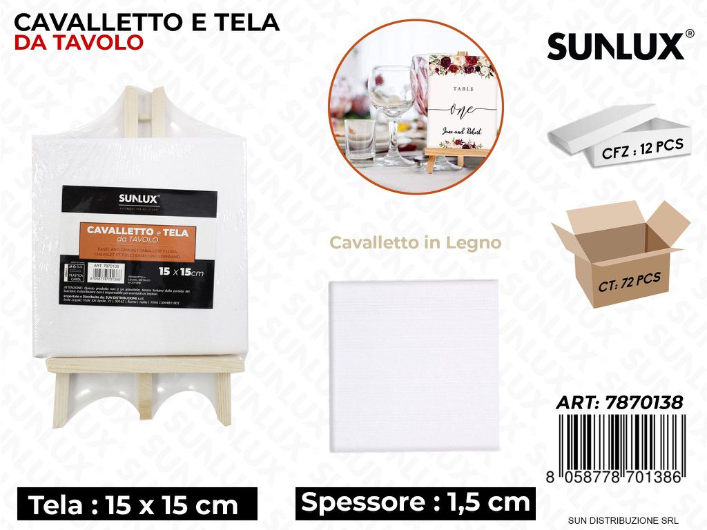 Cavalletto e Tela da Tavolo 15*15*1.5CM
