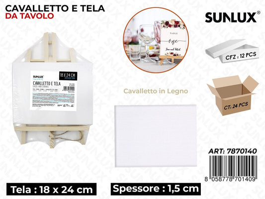 Cavalletto e Tela da Tavolo 18*24*1.5CM