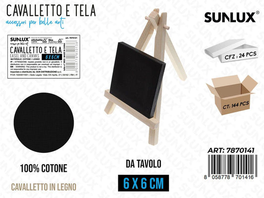 Sunlux Cavalletto Tela da Tavolo Ne. 6*6CM