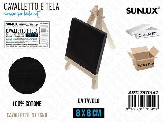 Sunlux Cavalletto Tela da Tavolo Ne. 8*8CM