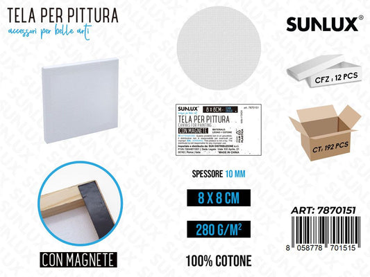 Sunlux Tela Pittura Bia. c/Magnete 8*8CM 280G