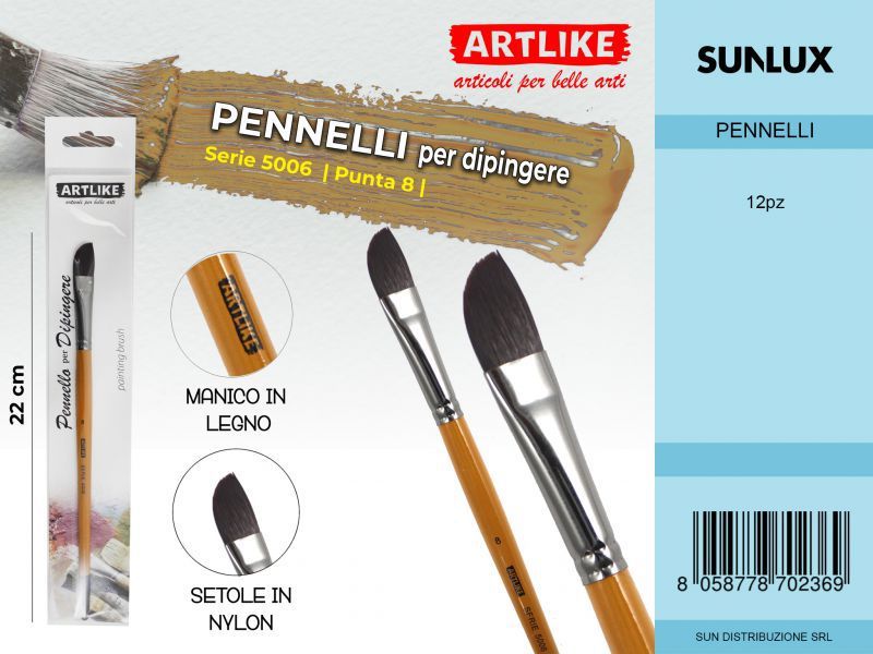 Pennelli X Dipingere 22 Cm S.5006 Punta 8