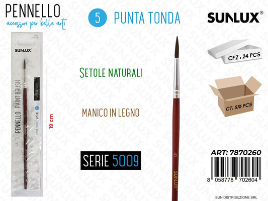 Pennelli S. 5009 N.5 Punta Tonda 19CM
