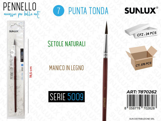 Pennelli S. 5009 N.7 Punta Tonda 19.5CM