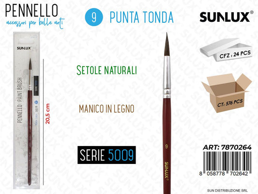 Pennelli S. 5009 N.9 Punta Tonda 20.5CM