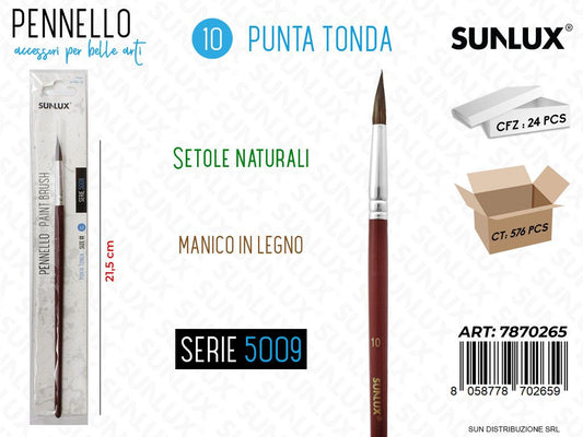 Pennelli S. 5009 N.10 Punta Tonda 21.5CM
