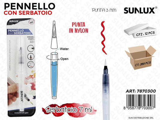 Pennello c/ Serbattoio 7ML P. 3MM / Pz da 12