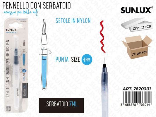 Pennello con Serbatoio 7ML Punta 4MM