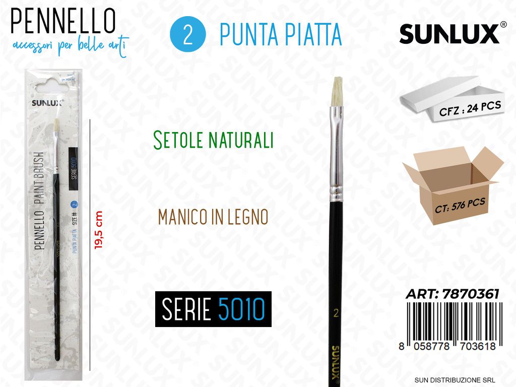 Pennelli S. 5010 N.2 Punta Piatta 19.5CM