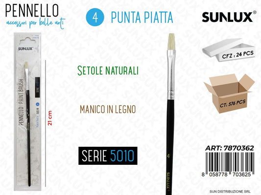 Pennelli S. 5010 N.4 Punta Piatta 21CM