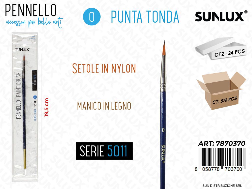Pennelli S. 5011 N.0 Punta Tonda 19.5CM
