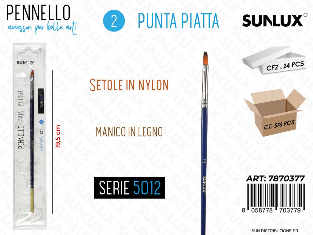 Pennelli S. 5012 N.2 Punta Piatta 19.5CM