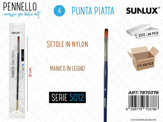 Pennelli S. 5012 N.4 Punta Piatta 21CM