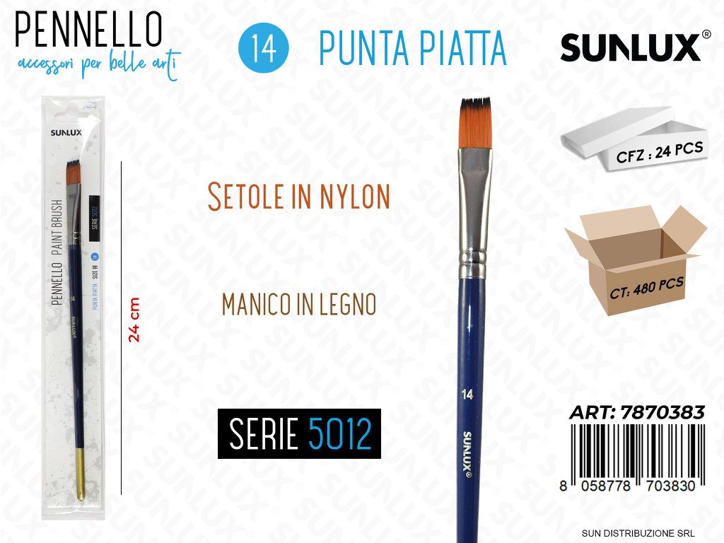 Pennelli S. 5012 N.14 Punta PIATTA24CM
