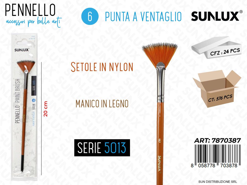 Pennelli S. 5013 N.6 Punta Ventaglio 20CM