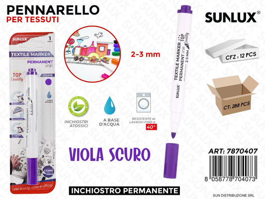 Bl. Pennarello per Tessuti Perm. Viola Sc.