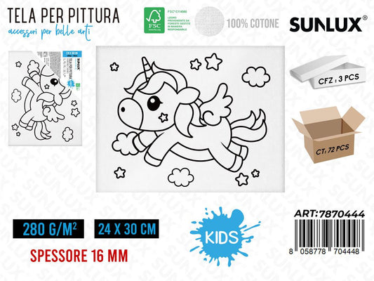 Sunlux Tela per Pittura 24*30CM 16MM 280GR