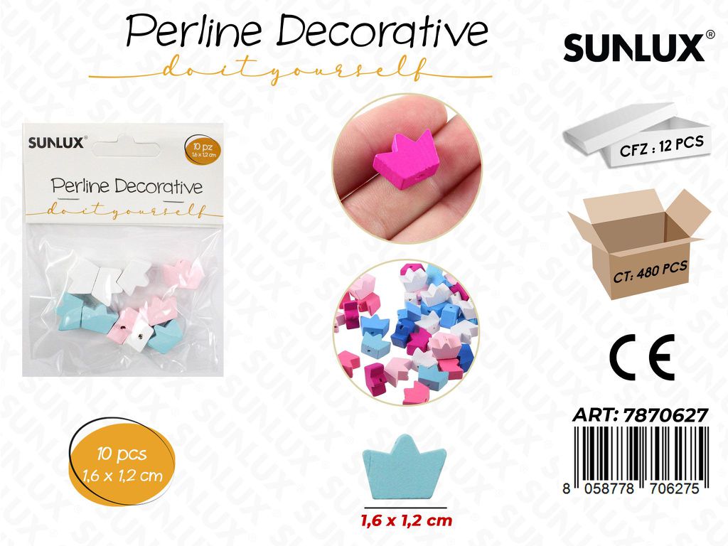 Perline Decorative Col. Ass. 1.6*1.2CM 10PCS
