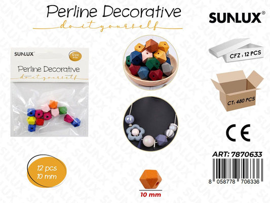 Perline Decorative Col. Ass. 10MM 12PCS