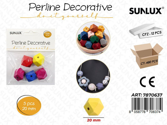 Perline Decorative Col. Ass. 20MM 5PCS