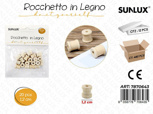 Rocchetto in Legno 1.2CM 20PCS