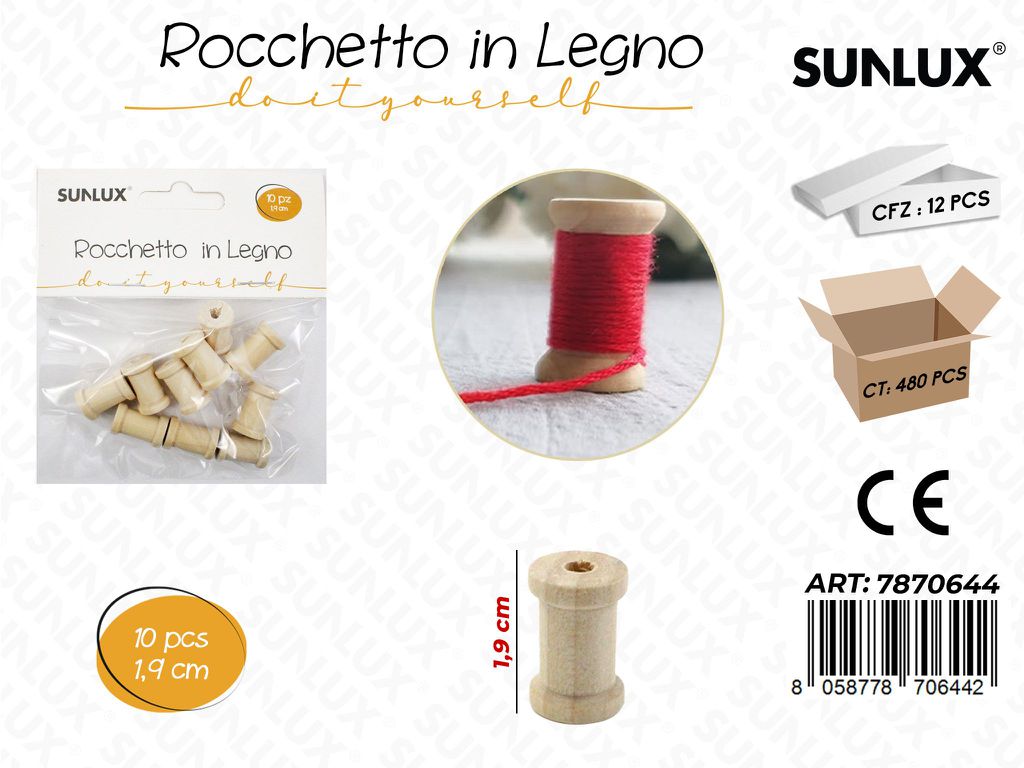 Rocchetto in Legno 1.9CM 10PCS