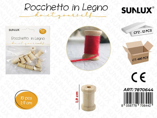 Rocchetto in Legno 1.9CM 10PCS