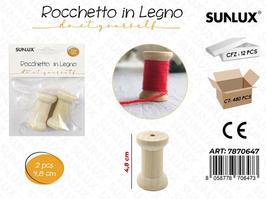 Rocchetto in Legno 4.8CM 2PCS
