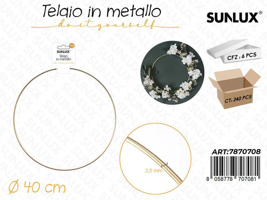 Telaio in Metallo Oro D.40CM*3.5MM