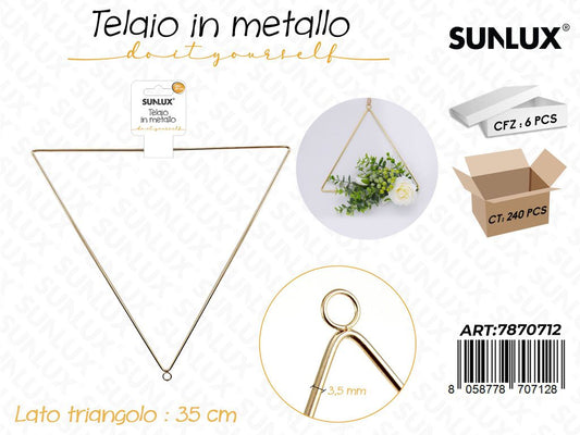 Telaio in Metallo Oro Triang. 35CM*3.5MM