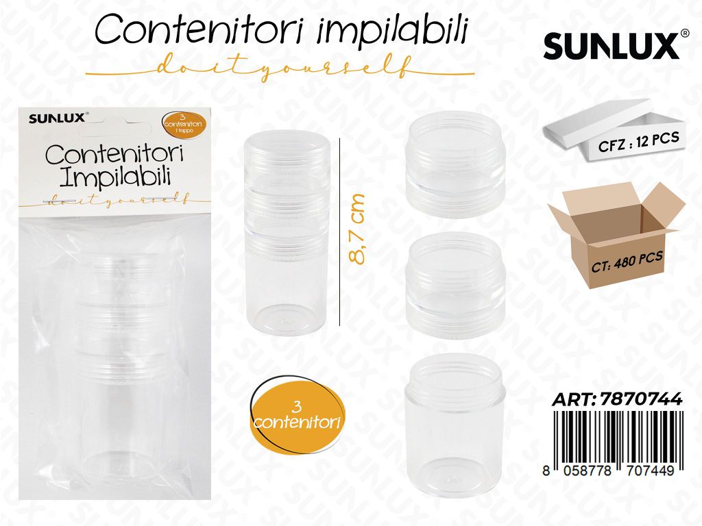 Contenitori Impilabili 3CONT. 8.7CM