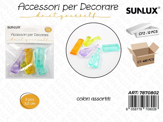 Sunlux Acc. per Dec. Ass. 5PCS 5.5CM