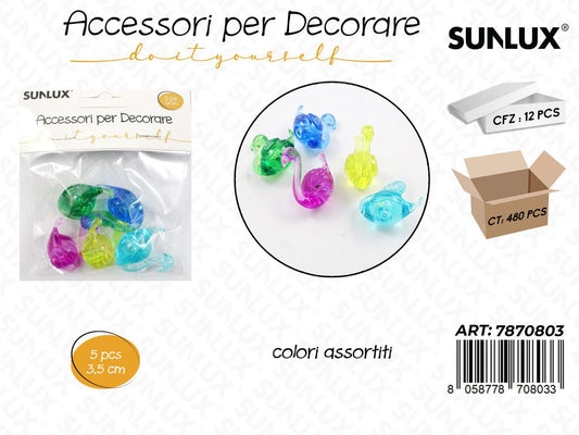 Sunlux Acc. per Dec. Ass. 5PCS 3.5CM