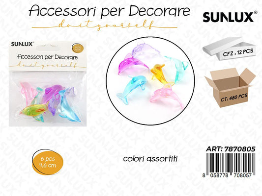 Sunlux Acc. per Dec. Ass. 6PCS 4.6CM