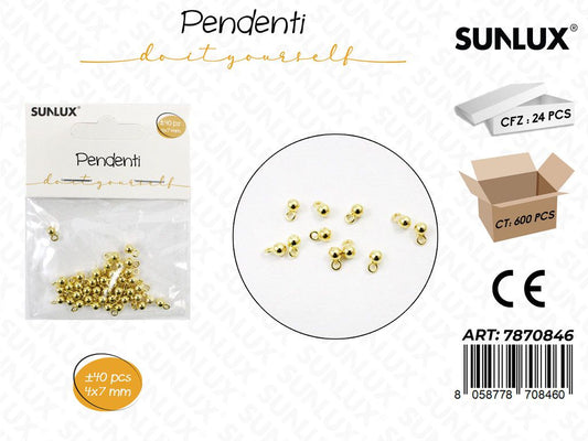 Sunlux Pendenti Oro 40PCS 4*7MM